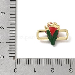 Brass Enamel Connector Charm&nbsp;KK-CBA4231-01B-G