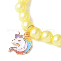 ABS Plastic Imitation Pearl Beads Stretch Bracelets&nbsp;BJEW-JB11585-01