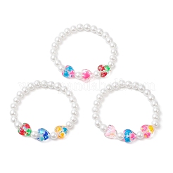 Handmade Glass Enamel & Glass Pearl Beads Bracelets&nbsp;BJEW-JB12172