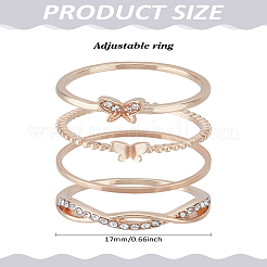 1Box Alloy Rhinestone Finger Rings Sets for Women&nbsp;RJEW-LP0002-47