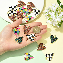 10Pcs Rack Plating Alloy Enamel Pendants&nbsp;ENAM-YW0008-17