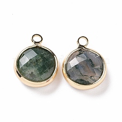 Natural Moss Agate Charms&nbsp;G-C023-04