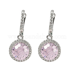 925 Sterling Silver Micro Pave Cubic Zirconia Hoop Earrings&nbsp;EJEW-B147-01B-06