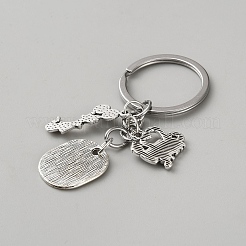 Alloy Pendant Keychains&nbsp;KEYC-WH0030-72