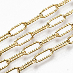 PVD Vacuum Plating 304 Stainless Steel Paperclip Chains&nbsp;CHS-S006-JN957-2-01