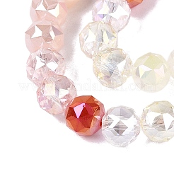 Electroplate Imitation Jade & Opaque & Transparent Glass Beads Strands&nbsp;EGLA-Q135-8MM-A14