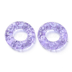Transparent Handmade Bumpy Lampwork Linking Rings&nbsp;LAMP-T017-12F