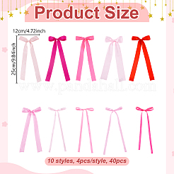 40Pcs 10 Styles Polyester Bowknot Garment Accessories&nbsp;HJEW-OC00322