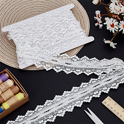 2 Yards Polyester Flower Lace Ribbons&nbsp;SRIB-FG0001-28