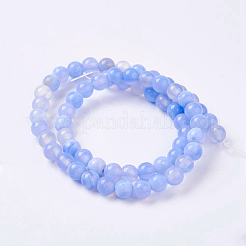 Natural Dyed & Heated Agate Bead Strands&nbsp;G-P277-01-6mm
