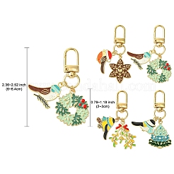 Birds Theme Alloy Enamel Pendant Decoration&nbsp;KEYC-YW00153-01