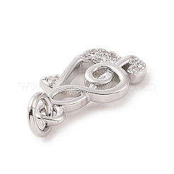 Brass Micro Pave Cubic Zirconia Charms&nbsp;KK-C012-17P
