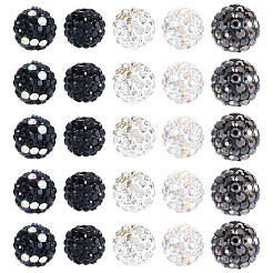 100Pcs 5 Styles Polymer Clay Rhinestone Beads&nbsp;RB-TA0001-22A