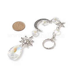 AB Color Teardrop Glass Suncatchers&nbsp;HJEW-JM00844