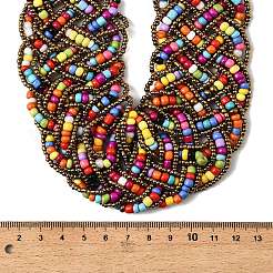 Glass Seed Bead Multi-strand Necklaces&nbsp;NJEW-H063-03G