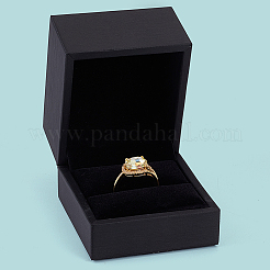 PU Leather Jewelry Single Ring Storage Boxes&nbsp;CON-WH20010-02D