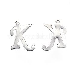 Non-Tarnish 304 Stainless Steel Letter Charms&nbsp;X-STAS-F039-01K-P