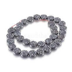 Electroplated Non-magnetic Synthetic Hematite Beads Strands&nbsp;G-E498-21B-05