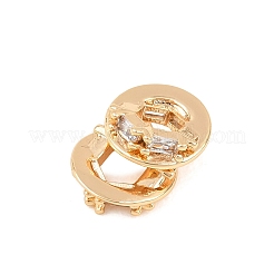 Brass Micro Pave Cubic Zirconia Pendants&nbsp;KK-L261-17G-01