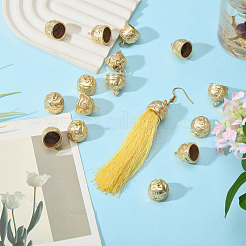 16Pcs Tibetan Style Alloy Cord Ends&nbsp;TIBEP-CA0010-24MG