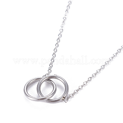 Non-Tarnish 304 Stainless Steel Pendant Necklaces&nbsp;NJEW-O118-07P