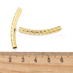 Brass Curved Tube Beads&nbsp;KK-B120-01D-G