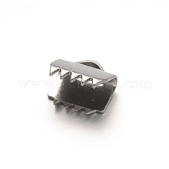 Tarnish Resistant 304 Stainless Steel Ribbon Crimp Ends&nbsp;STAS-E103-08A