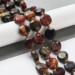 Natural Polychrome Jasper/Picasso Stone/Picasso Jasper Beads Strands&nbsp;G-NH0004-010