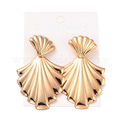 Shell Shape Iron Stud Earrings for Girl Women&nbsp;EJEW-I258-07KCG