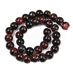 Handmade Fancy Antique Glazed Porcelain Ceramic Round Beads Strands&nbsp;PORC-L014-06