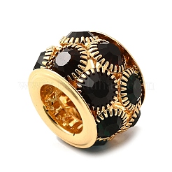 Brass Rhinestone Round Beads&nbsp;KK-D295-04G-02