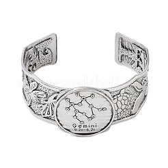 Constellation Alloy Open Cuff Bangles for Women Men&nbsp;BJEW-C064-01AS-06