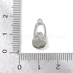 Brass Micro Pave Clear Cubic Zirconia Pendants&nbsp;KK-G545-19P