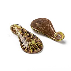 Handmade Gold Sand Lampwork Big Pendants&nbsp;LAMP-S087-B