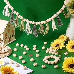 Unfinished Wood Beads&nbsp;WOOD-PH0008-30A