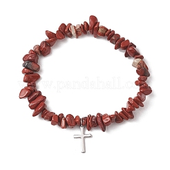 Natural Gemstone Chip Beads  Stretch Bracelets&nbsp;BJEW-JB13250