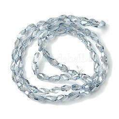 Transparent Electroplate Glass Beads Strands&nbsp;GLAA-K064-03A-PL02