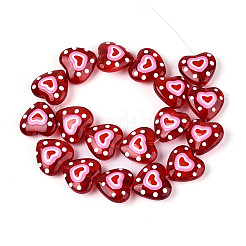 Transparent Glass Enamel Beads Strands&nbsp;GLAA-N061-09