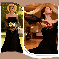 Polyester Detachable Mesh Puff Sleeves&nbsp;AJEW-WH0485-43C