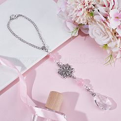 Bohemian Style Acrylic & Glass Pendant Decoration&nbsp;HJEW-DR00064
