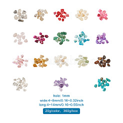 360g 18 Colors Freshwater Shell & Gemstone Chip Bead Sets&nbsp;G-CW0001-01