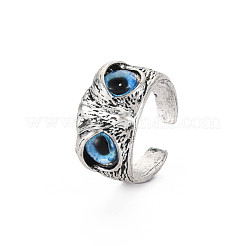 Glass Owl Wide Open Cuff Ring&nbsp;RJEW-S038-239