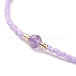 Natural Gemstone Braided Bead Bracelet Sets&nbsp;BJEW-JB08953
