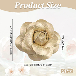 PU Leather Alligator Hair Clips for Girls&nbsp;OHAR-WH20008-18A