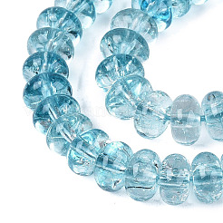 Crackle Transparent Glass Beads Strands&nbsp;GLAA-N074-02A-10