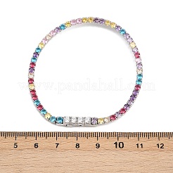925 Sterling Silver Micro Pave Cubic Zirconia Tennis Bracelets for Women&nbsp;BJEW-C117-01A-P01