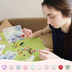 200Pcs 10 Colors Transparent Spray Painted Glass Beads&nbsp;GLAA-DC0001-24