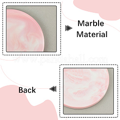 2Pcs 2 Styles Marble Pattern Porcelain Cup Coasters&nbsp;AJEW-CP0009-18C