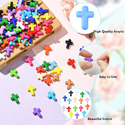 560Pcs 16 Colors Opaque Acrylic Beads&nbsp;SACR-PA0001-01
