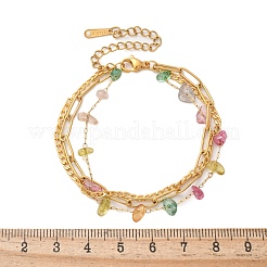Stainless Steel Multi-strands Bracelets&nbsp;BJEW-D303-02G